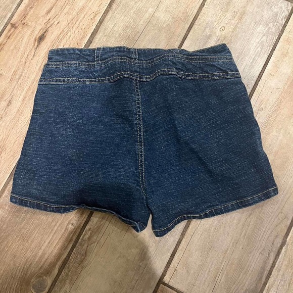 vintage route 66 denim shorts with a rainbow drawstring - Picture 2 of 5